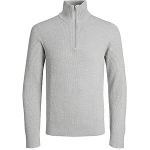 JACK & JONES Men's Jprccperfect Knit Half Zip Sn Jumper, Cool Grey/Detail: Melange, XXL JACK & JONES Men's Jprccperfect Knit Half Zip Sn Jumper, Cool Grey/Detail: Melange, XXL