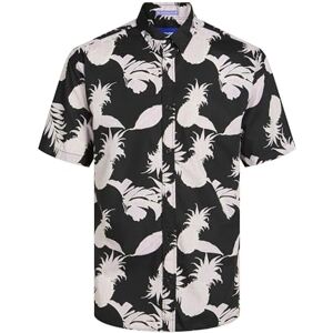 JACK & JONES Men's Jorjoshua Aruba AOP Shirt Ss Short-Sleeved, Tap Shoe, S JACK & JONES Men's Jorjoshua Aruba AOP Shirt Ss Short-Sleeved, Tap Shoe, S
