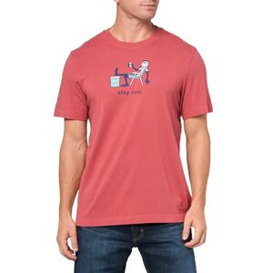 Life Is Good Men's Crusher Tee, Short Sleeve Cotton Graphic T-Shirts, Stay Cool Jake, Faded Red, Large Life Is Good Men's Crusher Tee, Short Sleeve Cotton Graphic T-Shirts, Stay Cool Jake, Faded Red, Large