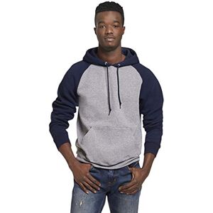 Russell Athletic Men's Dri-Power Color Block Fleece Hoodie, Oxford/Navy, S Russell Athletic Men's Dri-Power Color Block Fleece Hoodie, Oxford/Navy, S