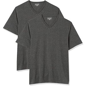 Amazon Essentials Men's T-Shirt Regular-Fit Short-Sleeve V-Neck (Available in Big & Tall), Pack of 2, Charcoal Heather, XX-Large Big Tall Amazon Essentials Men's T-Shirt Regular-Fit Short-Sleeve V-Neck (Available in Big & Tall), Pack of 2, Charcoal Heather, XX-Large Big Tall