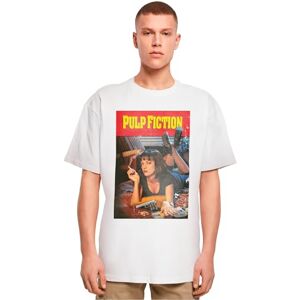 MERCHCODE Men's Mc896-pulp Fiction Poster Oversize Tee T-Shirt, White, M MERCHCODE Men's Mc896-pulp Fiction Poster Oversize Tee T-Shirt, White, M