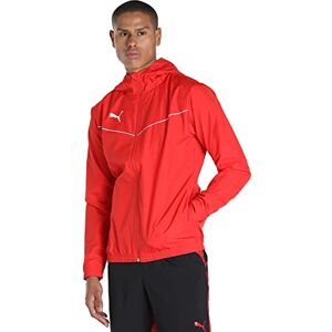Puma Men's teamRISE All Weather Jacket Poly Red White, L Puma Men's teamRISE All Weather Jacket Poly Red White, L