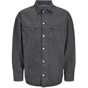 JACK & JONES Men's Male Wide Fit Jeanshemd Jorhenry Overshirt Ls Sn, Black Denim, M JACK & JONES Men's Male Wide Fit Jeanshemd Jorhenry Overshirt Ls Sn, Black Denim, M