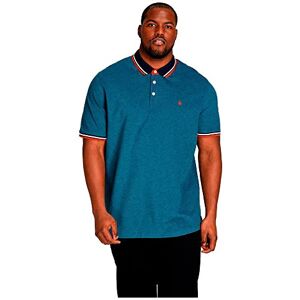 JACK & JONES JJEPAULOS Men's Fit Polo Shirt Plain Summer Shirt Short Sleeve Pique Cotton Big Size, Blue, 7XL JACK & JONES JJEPAULOS Men's Fit Polo Shirt Plain Summer Shirt Short Sleeve Pique Cotton Big Size, Blue, 7XL