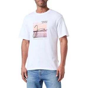 JACK & JONES Men's Joraruba Photo Tee SS Crew T-Shirt, Bright White, M JACK & JONES Men's Joraruba Photo Tee SS Crew T-Shirt, Bright White, M