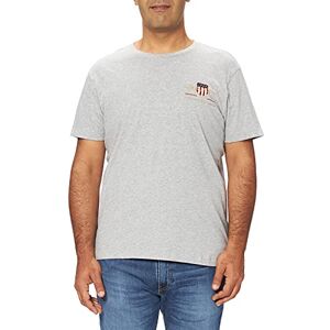 GANT Men's REG Archive Shield EMB SS T-Shirt, Grey Melange, XL GANT Men's REG Archive Shield EMB SS T-Shirt, Grey Melange, XL