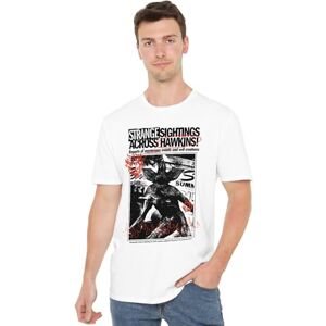 Stranger Things Newspaper Demogorgon Sighting Unisex T Shirt, White, X-Large Stranger Things Newspaper Demogorgon Sighting Unisex T Shirt, White, X-Large