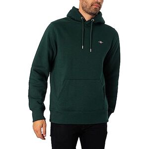 GANT Men's Reg Shield Hoodie Hooded Sweatshirt, Tartan Green, 3XL GANT Men's Reg Shield Hoodie Hooded Sweatshirt, Tartan Green, 3XL