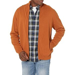 Amazon Essentials Men's Full-Zip Cotton Jumper, Rust, M Amazon Essentials Men's Full-Zip Cotton Jumper, Rust, M