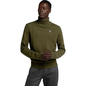 G-STAR Men's Structure Turtle Knitted Sweater, Green (dark olive D23937-D447-C744), M G-STAR Men's Structure Turtle Knitted Sweater, Green (dark olive D23937-D447-C744), M