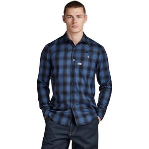 G-STAR Men's Bristum 2.0 Slim Shirt , Multicolour (rank blue big shadow check D23553-D421-G127), S G-STAR Men's Bristum 2.0 Slim Shirt , Multicolour (rank blue big shadow check D23553-D421-G127), S