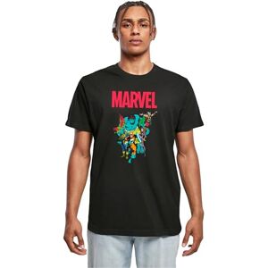 MERCHCODE Men's Mc986-marvel Universe Avengers Pop Group Tee T-Shirt, Black, S MERCHCODE Men's Mc986-marvel Universe Avengers Pop Group Tee T-Shirt, Black, S