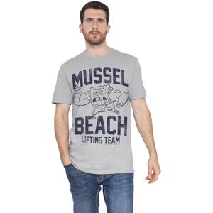 SPONGEBOB SQUAREPANTS Spongebob Mussle Beach Lifting Team Unisex T Shirt, Athletic Heather, XXX-Large SPONGEBOB SQUAREPANTS Spongebob Mussle Beach Lifting Team Unisex T Shirt, Athletic Heather, XXX-Large
