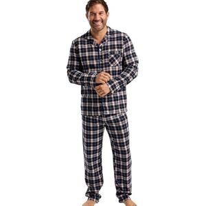 West Ridge Men’s Hebden Classic Brushed Cotton Piped Pyjama Set – Soft & Cosy Button Down Top & PJ Pants With Fly, Check, XXL West Ridge Men’s Hebden Classic Brushed Cotton Piped Pyjama Set – Soft & Cosy Button Down Top & PJ Pants With Fly, Check, XXL