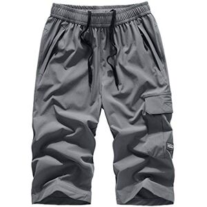 Goddessss LindoMaker Plus Size Cargo Shorts for Men Big and Tall Quick Dry Workout Hiking Outdoor Stretchy Casual Summer Shorts with Pockets (Gray,8XL)