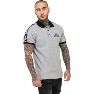 Lonsdale Men's Setter Polo Shirt, Marl Grey/Black/White, L Lonsdale Men's Setter Polo Shirt, Marl Grey/Black/White, L