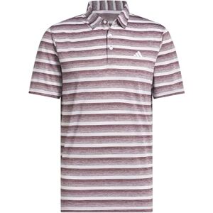 adidas Men's Mens Two Color Stripe Polo Shirt, Aurora Ruby/White, M adidas Men's Mens Two Color Stripe Polo Shirt, Aurora Ruby/White, M