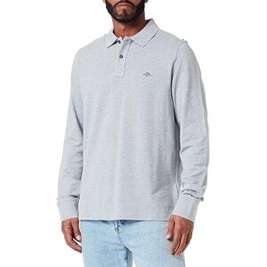 GANT Men's Reg Shield LS Pique Rugger Polo Shirt, Grey Melange, XL GANT Men's Reg Shield LS Pique Rugger Polo Shirt, Grey Melange, XL