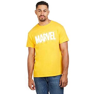 Marvel Men's Text Logo T-Shirt, Yellow (Gold GLD), XX (Size:XX-Large) Marvel Men's Text Logo T-Shirt, Yellow (Gold GLD), XX (Size:XX-Large)