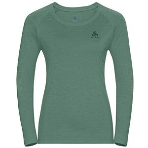 Odlo Women's Crew Neck Concord Sweatshirt, Creme de Menthe-Flower Leaf Print SS20, XS Odlo Women's Crew Neck Concord Sweatshirt, Creme de Menthe-Flower Leaf Print SS20, XS