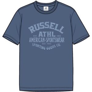 Russell Athletic A30191-CF-199 RAA-S/S Crewneck TEE Shirt T-Shirt Men's Coastal Fjord Size XXL Russell Athletic A30191-CF-199 RAA-S/S Crewneck TEE Shirt T-Shirt Men's Coastal Fjord Size XXL