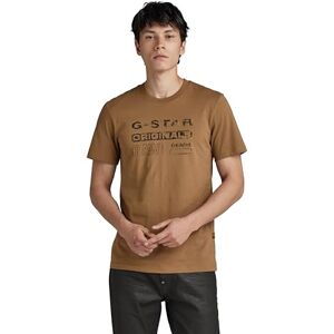 G-STAR Men's Distressed Originals Slim T-Shirt, Brown (dk fawn D24420-336-7172), S G-STAR Men's Distressed Originals Slim T-Shirt, Brown (dk fawn D24420-336-7172), S