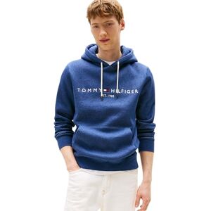 Tommy Hilfiger Men’s Tommy Logo Hoodie, Blue (Aegean Sea Heather), M Tommy Hilfiger Men’s Tommy Logo Hoodie, Blue (Aegean Sea Heather), M