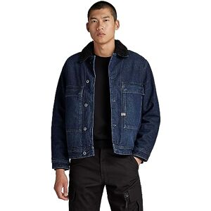 G-STAR Men's Utility Flap Pocket Sherpa Jacket, Blue (worn in kingfisher D23595-D317-G114), XXL G-STAR Men's Utility Flap Pocket Sherpa Jacket, Blue (worn in kingfisher D23595-D317-G114), XXL