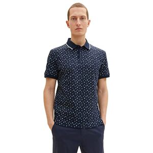 TOM TAILOR Men's 1035555 Polo Shirt, 31314-Navy Geometric Design, M TOM TAILOR Men's 1035555 Polo Shirt, 31314-Navy Geometric Design, M
