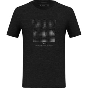 Salewa Eagle Dotted Mountain Trainer Merino T-Shirt Men, Black, XXL Salewa Eagle Dotted Mountain Trainer Merino T-Shirt Men, Black, XXL