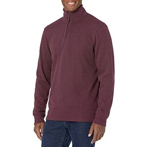 Amazon Essentials Men's Quarter-Zip French Rib Jumper, Burgundy Heather, XXL Amazon Essentials Men's Quarter-Zip French Rib Jumper, Burgundy Heather, XXL