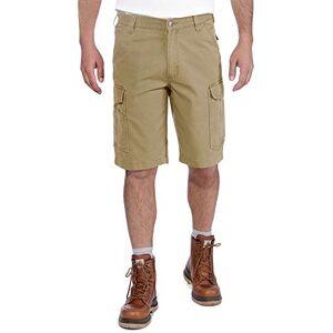 Carhartt Men's Rugged Flex® Relaxed Fit Canvas Cargo Work Short, Dark Khaki, W34 Carhartt Men's Rugged Flex® Relaxed Fit Canvas Cargo Work Short, Dark Khaki, W34