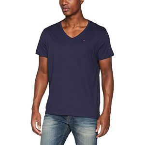 Tommy Jeans Men's Tjm Original Jersey V Neck Tee Dm0dm04410 T-Shirt, Blue (Black Iris 002), L Tommy Jeans Men's Tjm Original Jersey V Neck Tee Dm0dm04410 T-Shirt, Blue (Black Iris 002), L