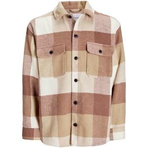JACK & JONES Men's Jjebradley Ollie Overshirt Ls Noos Long Sleeve Shirt, Falcon/Checks: Checks, L JACK & JONES Men's Jjebradley Ollie Overshirt Ls Noos Long Sleeve Shirt, Falcon/Checks: Checks, L