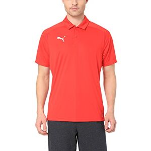 Puma LIGA Sideline Polo T-Shirt Red/White, Large Puma LIGA Sideline Polo T-Shirt Red/White, Large