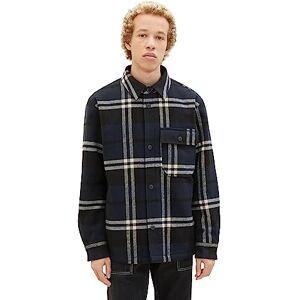 Tom Tailor Denim Men's 1037494 Jacket, 32667-Black Navy White Check, XXL Tom Tailor Denim Men's 1037494 Jacket, 32667-Black Navy White Check, XXL