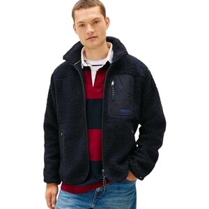 Tommy Hilfiger Men’s Teddy Fleece Zip Through Sweatshirt with Stand Collar, Blue (Desert Sky), XL Tommy Hilfiger Men’s Teddy Fleece Zip Through Sweatshirt with Stand Collar, Blue (Desert Sky), XL