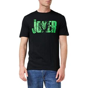 DC Comics Men's Joker Text T Shirt, Black, M UK DC Comics Men's Joker Text T Shirt, Black, M UK