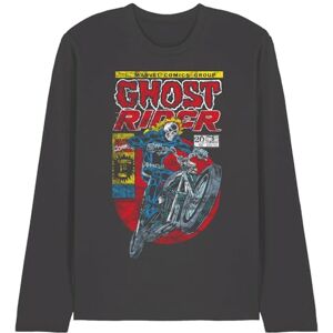Ghost Rider Marvel Unisex Long Sleeve T Shirt, Charcoal, Medium Ghost Rider Marvel Unisex Long Sleeve T Shirt, Charcoal, Medium