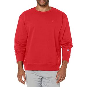 Champion Men's Powerblend Fleece Crew Sweatshirt, Team Red Scarlet C Logo, XS Champion Men's Powerblend Fleece Crew Sweatshirt, Team Red Scarlet C Logo, XS