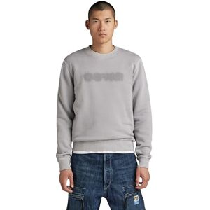 G-STAR Men's Indigo Distressed Logo Sweater, Grey (grey alloy gd D24410-D575-G493), XL G-STAR Men's Indigo Distressed Logo Sweater, Grey (grey alloy gd D24410-D575-G493), XL