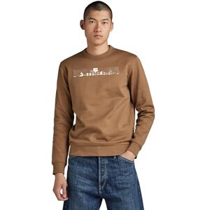 G-STAR Men's Flight Deck Back Graphic Sweater, Brown (dk fawn D24371-D557-7172), M G-STAR Men's Flight Deck Back Graphic Sweater, Brown (dk fawn D24371-D557-7172), M