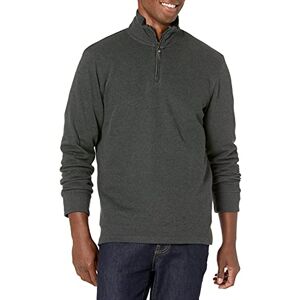 Amazon Essentials Men's Quarter-Zip French Rib Jumper, Charcoal Heather, XXL Amazon Essentials Men's Quarter-Zip French Rib Jumper, Charcoal Heather, XXL