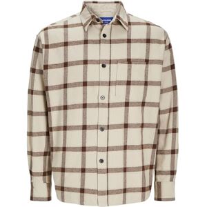 JACK & JONES Men's Jorfrederiksberg Flannel Shirt LS Sn Casual, Oatmeal, XXL JACK & JONES Men's Jorfrederiksberg Flannel Shirt LS Sn Casual, Oatmeal, XXL