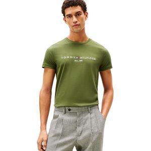 Tommy Hilfiger Men Tommy Logo TEE MW0MW11797 S/S T-Shirt, Green, S Tommy Hilfiger Men Tommy Logo TEE MW0MW11797 S/S T-Shirt, Green, S