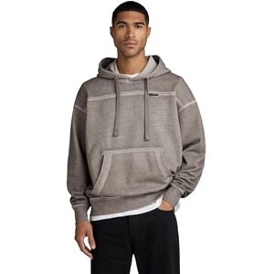 G-STAR Men's Garment Dyed Loose Hoodie, Grey (elephant skin gd D24219-D249-G107), M G-STAR Men's Garment Dyed Loose Hoodie, Grey (elephant skin gd D24219-D249-G107), M