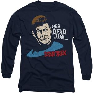 Star Trek Hes Dead Jim Mens Long Sleeve T Shirt, Navy, X-Large Star Trek Hes Dead Jim Mens Long Sleeve T Shirt, Navy, X-Large