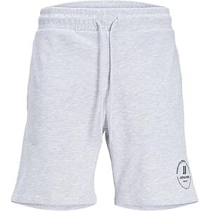 JACK & JONES Men's Jpstswift Sweat Sn AUT Shorts, White Melange, S JACK & JONES Men's Jpstswift Sweat Sn AUT Shorts, White Melange, S