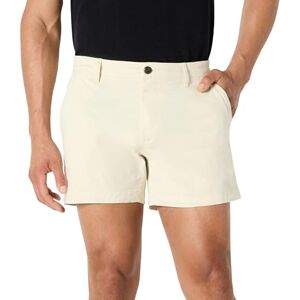 Amazon Essentials Men's Slim-Fit 5" (13cm) Flat-Front Comfort Stretch Chino Shorts, Off-white, 33W Amazon Essentials Men's Slim-Fit 5" (13cm) Flat-Front Comfort Stretch Chino Shorts, Off-white, 33W